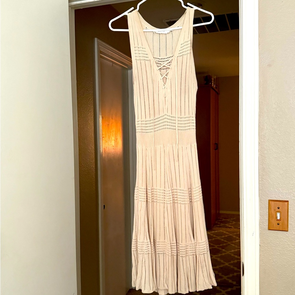 Cream knit summer dress